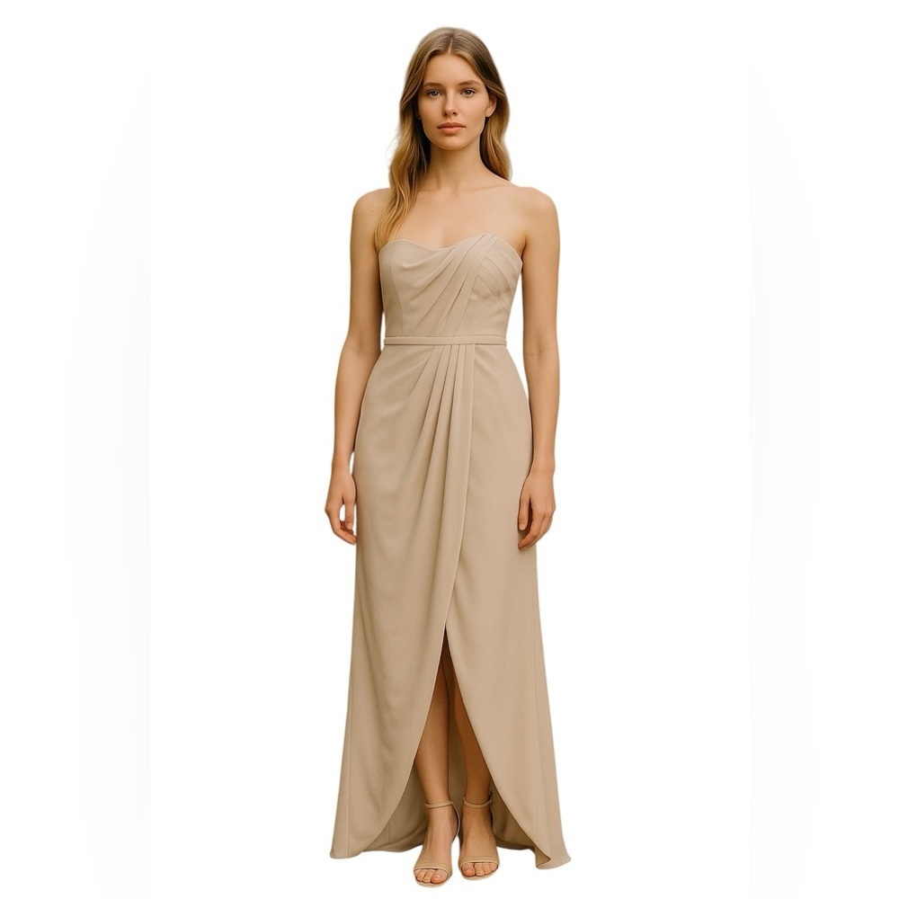 Kleinfeld Chiffon Bridesmaid dress  CAPUCCINO
